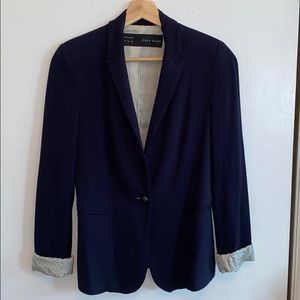 Zara blazer navy blue size small